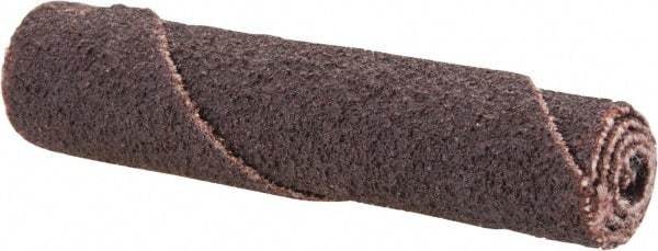 Merit Abrasives - 2" Long x 3/8" Diam, Aluminum Oxide, Full Taper Cartridge Roll - 80 Grit, 1/8" Pilot Hole Diam, Medium Grade - Americas Industrial Supply