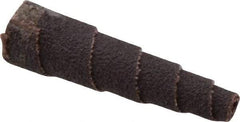 Merit Abrasives - 2" Long x 1/2" Diam, Aluminum Oxide, Full Taper Cartridge Roll - 80 Grit, 1/8" Pilot Hole Diam, Medium Grade - Americas Industrial Supply