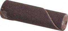 Merit Abrasives - 1/2" Max Roll Diam x 2" OAL, 180 Grit Aluminum Oxide Straight Cartridge Roll - 1/8" Pilot Hole Diam, Very Fine Grade - Americas Industrial Supply