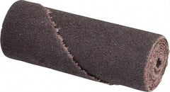 Merit Abrasives - 3/4" Max Roll Diam x 2" OAL, 80 Grit Aluminum Oxide Straight Cartridge Roll - 3/16" Pilot Hole Diam, Medium Grade - Americas Industrial Supply