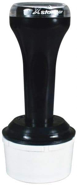 Value Collection - 4-1/2 Inch Long x 2 Inch Wide, 1-3/16 Inch Diameter, Pre-Inked Custom Inspection Stamp - Customized Message, Available in Red, Black, Blue, Green, Purple, White - Americas Industrial Supply