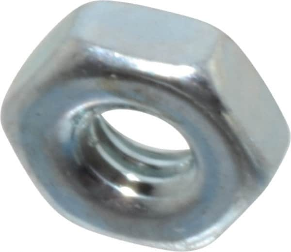 Value Collection - M2x4.00 Steel Right Hand Hex Nut - 4mm Across Flats, 1.6mm High, Zinc-Plated Finish - Americas Industrial Supply