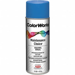 Krylon - Safety Blue, Enamel Spray Paint - 15 to 18 Sq Ft per Can, 16 oz Container, Use on General Industrial Maintenance & Touch-up Work - Americas Industrial Supply