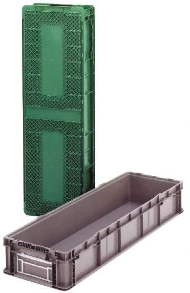 Orbis - 40 Lb Load Capacity Blue Polyethylene Tote Container - Stacking, 48" Long x 15" Wide x 10.8" High - Americas Industrial Supply