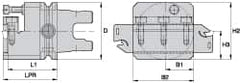 Kennametal - Tool Block Style KM63UT, 26mm Blade Height, 99.75mm OAL, 63mm OAH, Indexable Cutoff Blade Tool Block - 26mm Shank Height, Reversible, Series A2 Cut-Off - Americas Industrial Supply