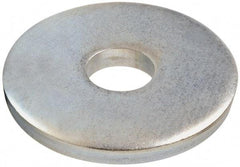 Gibraltar - 3/4" Screw, Steel Fender Flat Washer - 13/16" ID x 3" OD, 1/4" Thick, Zinc-Plated Finish - Americas Industrial Supply