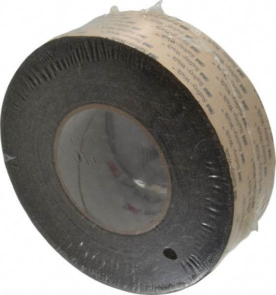 3M - Black Solid Color Anti-Slip Vinyl Tape - 2" Wide x 60' Long - Americas Industrial Supply