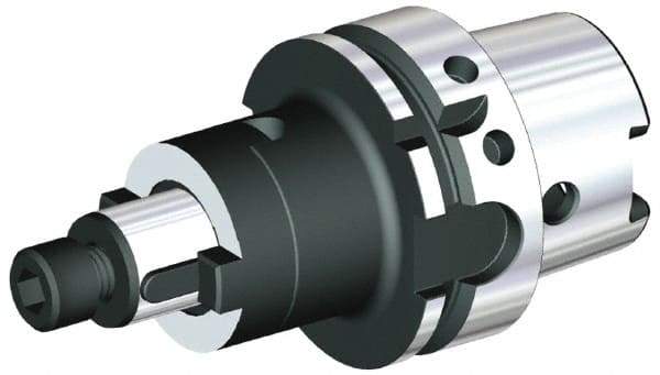 Kennametal - HSK80A Taper Shank 16mm Pilot Diam Shell Mill Holder - 60mm Flange to Nose End Projection, 32mm Nose Diam, DIN Flange Coolant - Exact Industrial Supply