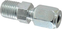 Parker - Metal Flareless Bite Tube Male Connector - 1/4 NPTF - Americas Industrial Supply