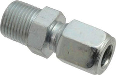 Parker - Metal Flareless Bite Tube Male Connector - 3/8 NPTF - Americas Industrial Supply