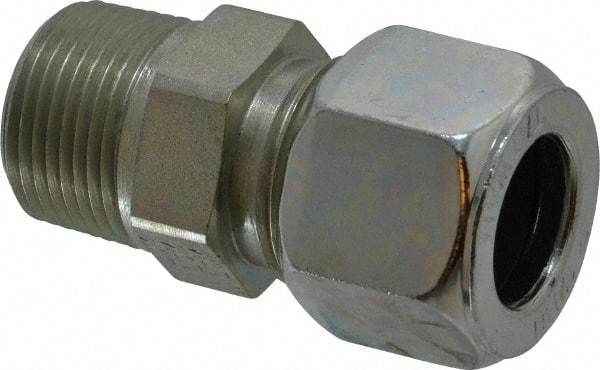 Parker - Metal Flareless Bite Tube Male Connector - 3/4 NPTF - Americas Industrial Supply
