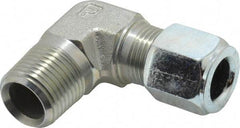Parker - Metal Flareless Bite Tube Male Elbow - 1/2 NPTF - Americas Industrial Supply