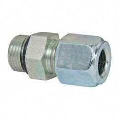 Parker - Metal Flareless Bite Tube Straight Thread Connectors - 3/4-16" Thread - Americas Industrial Supply