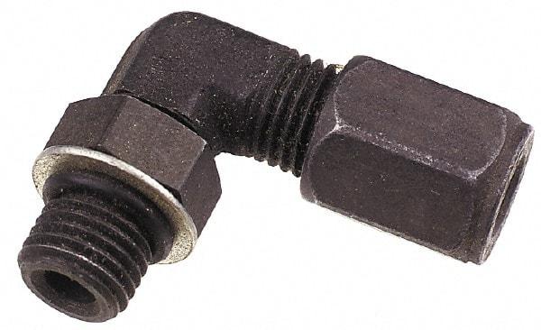 Parker - Metal Flareless Bite Tube Straight Thread Elbow - 1-1/16-12" Thread - Americas Industrial Supply