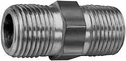 Parker - 1-1/4 x 1 Male Thread, Zinc Plated Steel Industrial Pipe Hex Nipple - MNPTF, 3,000 psi - Americas Industrial Supply