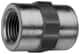 Parker - 1 Female Thread, Zinc Plated Steel Industrial Pipe Coupling - FNPTF, 3,000 psi - Americas Industrial Supply
