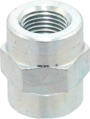 Parker - 1/8 Female Thread, Zinc Plated Steel Industrial Pipe Coupling - FNPTF, 6,000 psi - Americas Industrial Supply