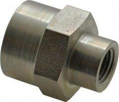 Parker - 1/2 x 1/4 Female Thread, Zinc Plated Steel Industrial Pipe Coupling - FNPTF, 5,000 psi - Americas Industrial Supply