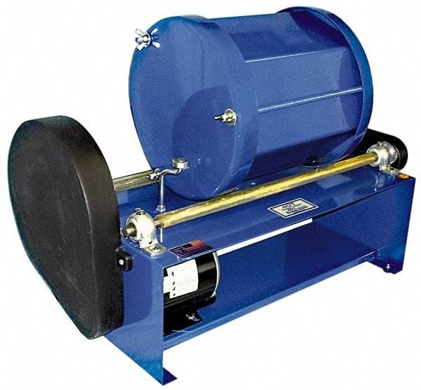 Made in USA - 4 Gal Capacity Rotary Tumbler - 1/3 hp Motor, 28" Long x 21-1/2" High x 13" Deep - Americas Industrial Supply