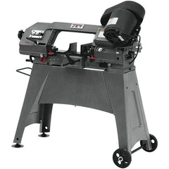 Jet - 5 x 6" Manual Combo Horizontal & Vertical Bandsaw - 1 Phase, 45° Vise Angle of Rotation, 0.5 hp, 115/230 Volts, Step Pulley Drive - Americas Industrial Supply