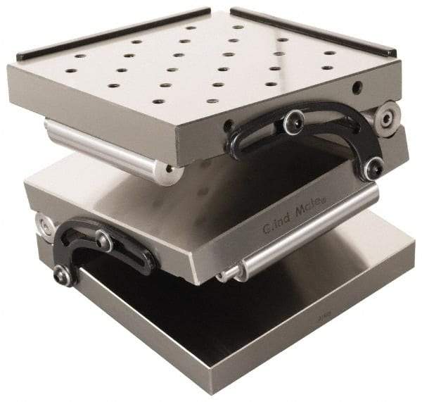 Interstate - 6" Long x 6" Wide x 3-1/4" High, Compound Precision Sine Plate - Square to within 0.0002" - Americas Industrial Supply