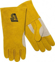 Steiner - Size L Unlined Cowhide Welding Glove - 13" OAL, Gauntlet Cuff, For General Welding - Americas Industrial Supply