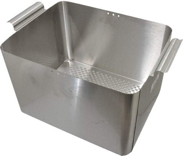 L&R Ultrasonic - Stainless Steel Parts Washer Basket - 203.2mm High x 234.95mm Wide x 292.1mm Long, Use with Ultrasonic Cleaners - Americas Industrial Supply