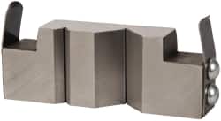 Heinrich - 1 Piece Vise V-Block Attachment - Steel, 3-3/8" Long, 1.24" Wide, 3/4" High - Americas Industrial Supply