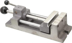 Heinrich - 4-11/16" Jaw Opening Capacity x 1-5/16" Throat Depth, Horizontal Drill Press Vise - 4" Wide Jaw, Stationary Base, Standard Speed - Americas Industrial Supply