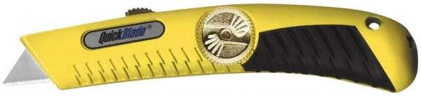 PHC - Retractable Utility Knife - Yellow Metal Handle, 1 Blade Included - Americas Industrial Supply