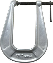 Gibraltar - Light-Duty 2-1/2" Max Opening, 6-1/4" Throat Depth, Cast Iron Standard C-Clamp - Americas Industrial Supply