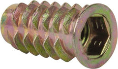 E-Z LOK - 5/16-18, Zinc Alloy Flanged Hex Drive Insert - 7/16" Drill, 0.4331" Hole Diam, 63/64" Long, 1" Min Grip, M8 Hex - Americas Industrial Supply