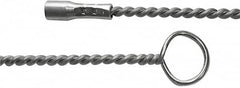 Schaefer Brush - 48" Long, 1/4" NPSM Female, Galvanized Steel Brush Handle Extension - 0.32" Diam, For Use with Tube Brushes & Scrapers - Americas Industrial Supply