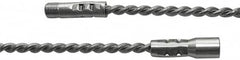 Schaefer Brush - 60" Long, 1/4" NPSM Female, Galvanized Steel Brush Handle Extension - 0.32" Diam, 1/4" NPSM Male, For Use with Tube Brushes & Scrapers - Americas Industrial Supply