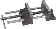 Heinrich - 10" Jaw Opening Capacity x 2-1/2" Throat Depth, Horizontal Drill Press Vise - 8" Wide Jaw, Stationary Base, Standard Speed, 18" OAL x 5" Overall Height - Americas Industrial Supply