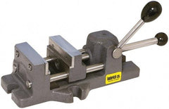 Heinrich - 6-3/16" Jaw Opening Capacity x 1-13/16" Throat Depth, Horizontal Drill Press Vise - 6" Wide x 6-3/16" High Jaw, Stationary Base, Standard Speed - Americas Industrial Supply
