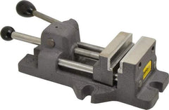 Heinrich - 3" Jaw Opening Capacity x 1-1/4" Throat Depth, Horizontal Drill Press Vise - 3" Wide x 3" High Jaw, Stationary Base, Standard Speed - Americas Industrial Supply