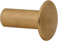 Made in USA - #8-32 Thread Barrel, Brass Sex Bolt & Binding Post - Uncoated, 1/2" Long Barrel - Americas Industrial Supply