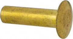 Made in USA - #8-32 Thread Barrel, Brass Sex Bolt & Binding Post - Uncoated, 3/4" Long Barrel - Americas Industrial Supply