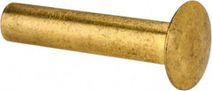 Made in USA - #8-32 Thread Barrel, Brass Sex Bolt & Binding Post - Uncoated, 1" Long Barrel - Americas Industrial Supply