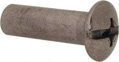 Made in USA - 1/4-20 Thread Barrel, Slotted/Phillips Drive, Stainless Steel Sex Bolt & Binding Post - 1" Long Barrel, Grade 18-8 - Americas Industrial Supply