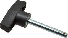 Value Collection - 1/4" Diam, 2" Usable Length, T Handle, Quick Release Pin - 2-3/4" OAL, Grade C1010/C1022 Steel, Zinc-Plated Finish - Americas Industrial Supply