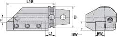 Kennametal - Left Hand Cut, KM63UT Modular Connection, Adapter/Mount Lathe Modular Clamping Unit - Through Coolant, Series STAL Straight Side Mount - Exact Industrial Supply