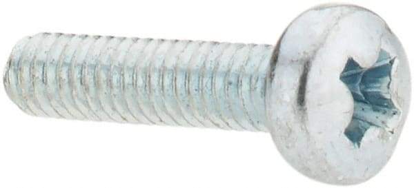 Value Collection - M2.5x0.45, 10mm Length Under Head Phillips Drive Machine Screw - Pan Head, Grade 4.8 Steel, Zinc-Plated Finish, Without Washer - Americas Industrial Supply