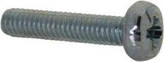 Value Collection - M2.5x0.45, 12mm Length Under Head Phillips Drive Machine Screw - Pan Head, Grade 4.8 Steel, Zinc-Plated Finish, Without Washer - Americas Industrial Supply