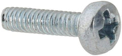 Value Collection - M2x0.40, 8mm Length Under Head Phillips Drive Machine Screw - Pan Head, Grade 4.8 Steel, Zinc-Plated Finish, Without Washer - Americas Industrial Supply