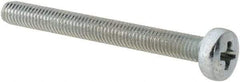 Value Collection - M3x0.50, 30mm Length Under Head Phillips Drive Machine Screw - Pan Head, Grade 4.8 Steel, Zinc-Plated Finish, Without Washer - Americas Industrial Supply
