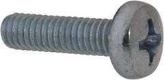 Value Collection - M4x0.70, 14mm Length Under Head Phillips Drive Machine Screw - Pan Head, Grade 4.8 Steel, Zinc-Plated Finish, Without Washer - Americas Industrial Supply