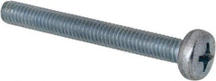 Value Collection - M4x0.70, 35mm Length Under Head Phillips Drive Machine Screw - Pan Head, Grade 4.8 Steel, Zinc-Plated Finish, Without Washer - Americas Industrial Supply