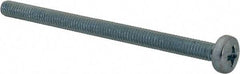 Value Collection - M4x0.70, 60mm Length Under Head Phillips Drive Machine Screw - Pan Head, Grade 4.8 Steel, Zinc-Plated Finish, Without Washer - Americas Industrial Supply
